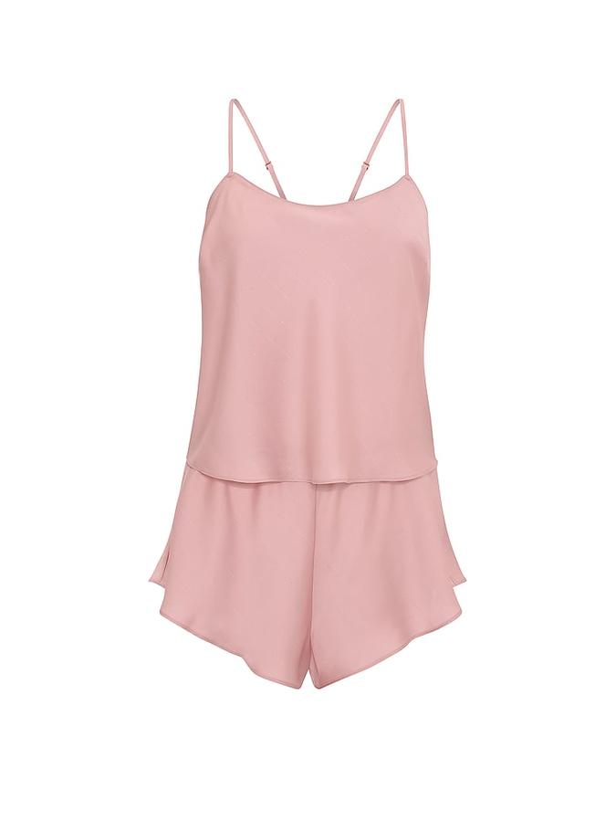 Satin Open-Back Cami & Shorts Set image number 2