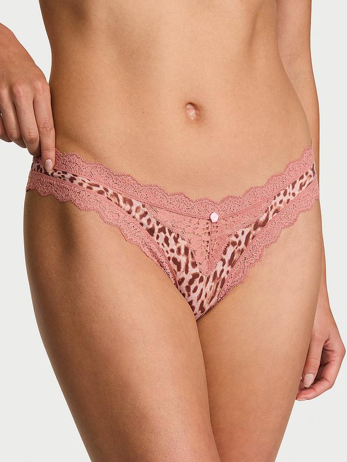 Lace-Trim Brazilian Panty