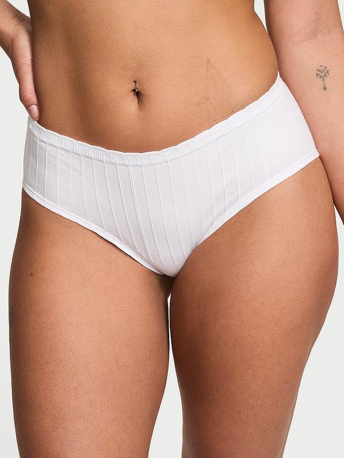Stretch Cotton Rib Hiphugger Panty