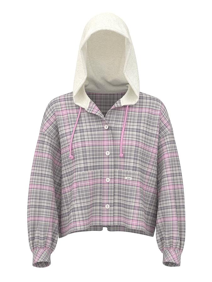 Flannel Hooded Long- Sleeve Top image number 2