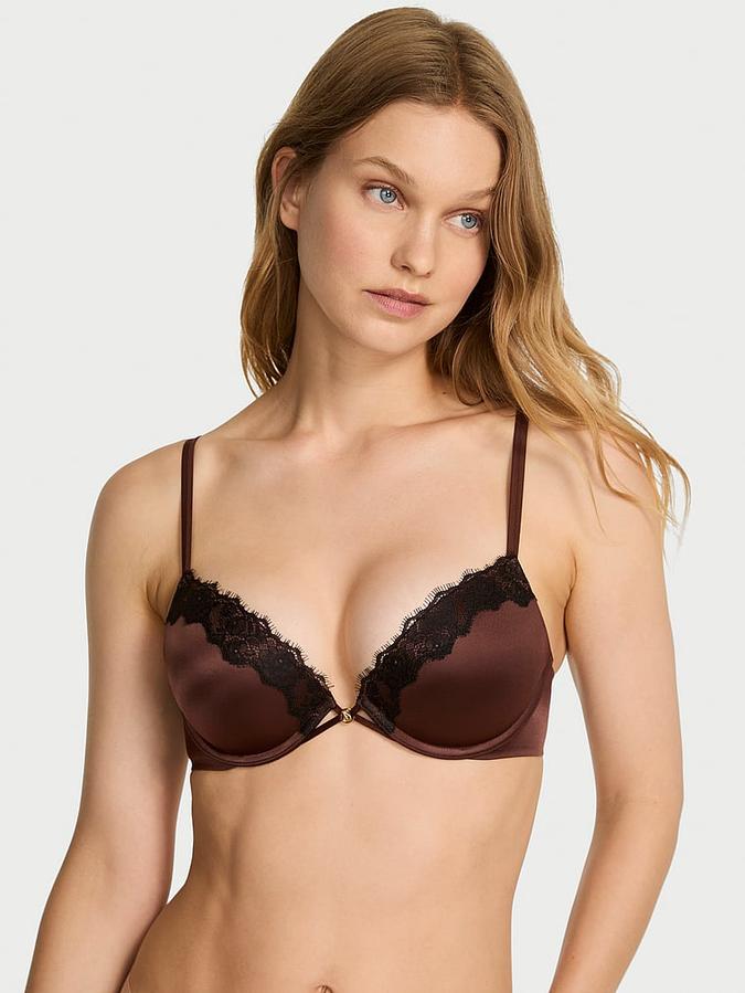 Smooth Lace-Trim Push-Up Bra