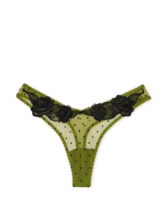 Sheer Rose High-Leg Thong Panty image number 2