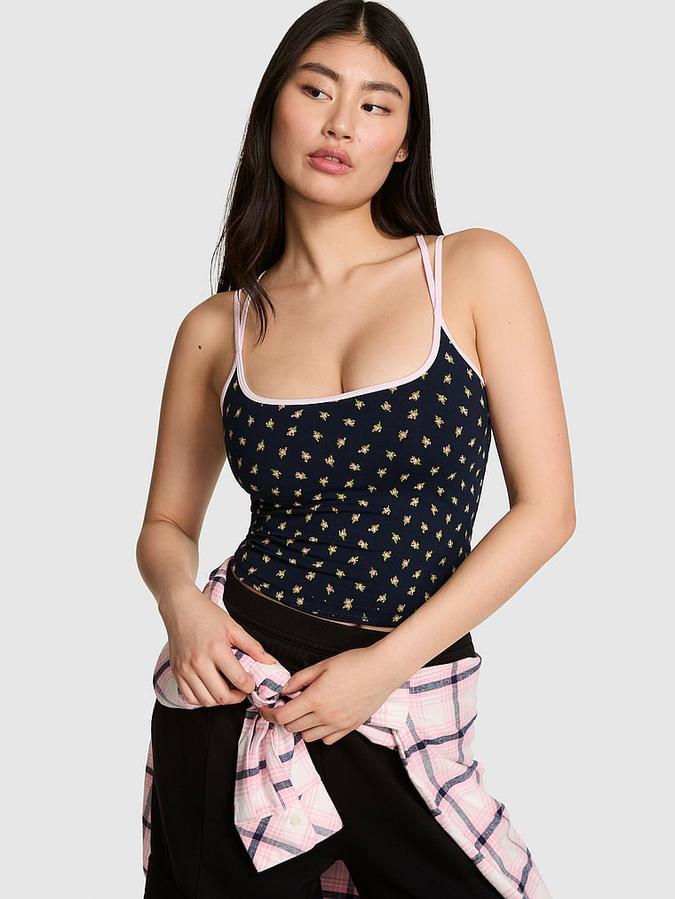All-Day Cotton Strappy Tank Top