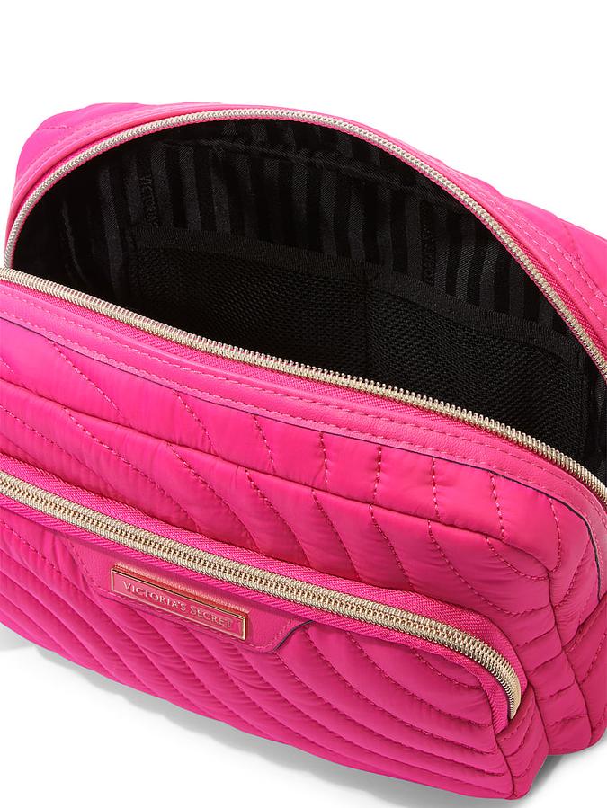 The Victoria Travel Makeup Pouch Hot Pink image number 2