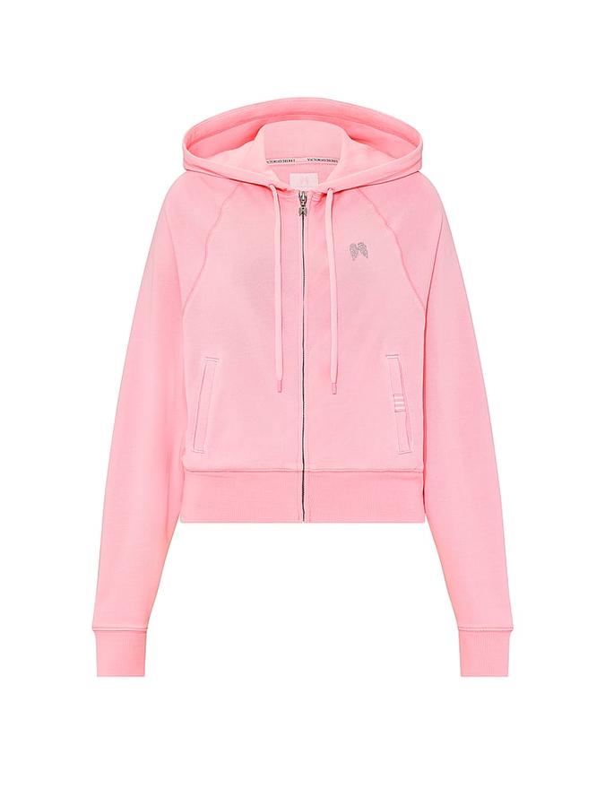 Off-Duty Terry Crop Full-Zip Hoodie image number 2