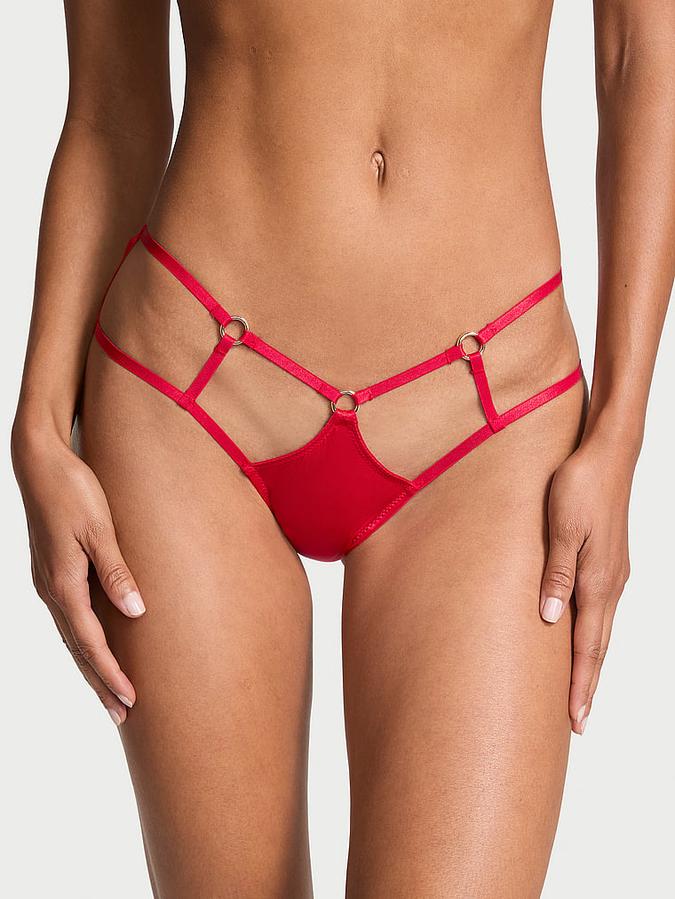 Strappy Hardware High-Leg Cheeky Panty image number 0