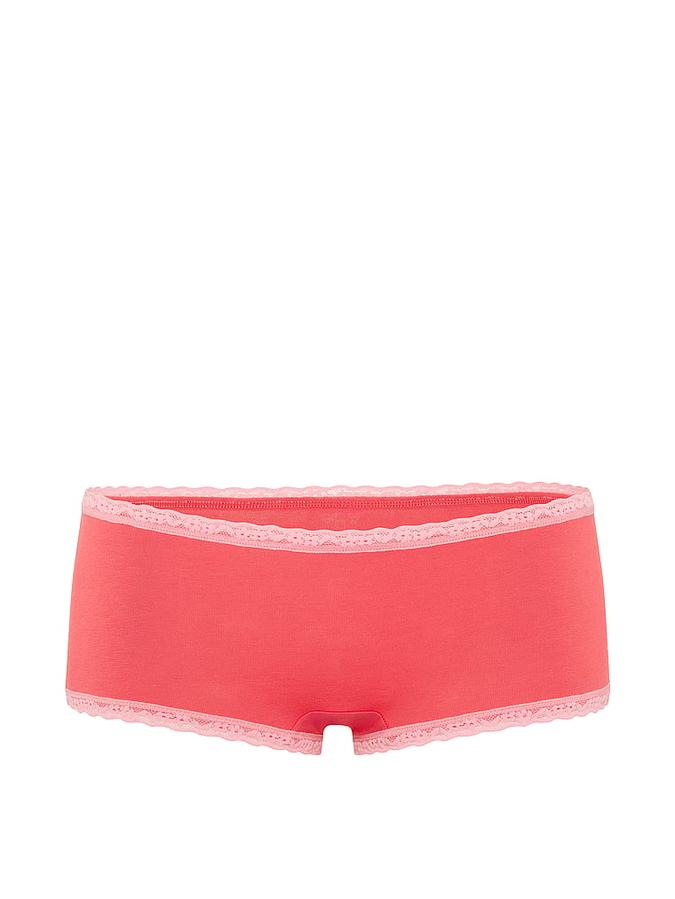Cotton Lace-Trim Boyshort Panty image number 2
