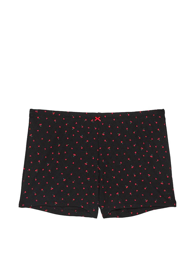 Cotton Heart Pointelle Sleep Shorts image number 2