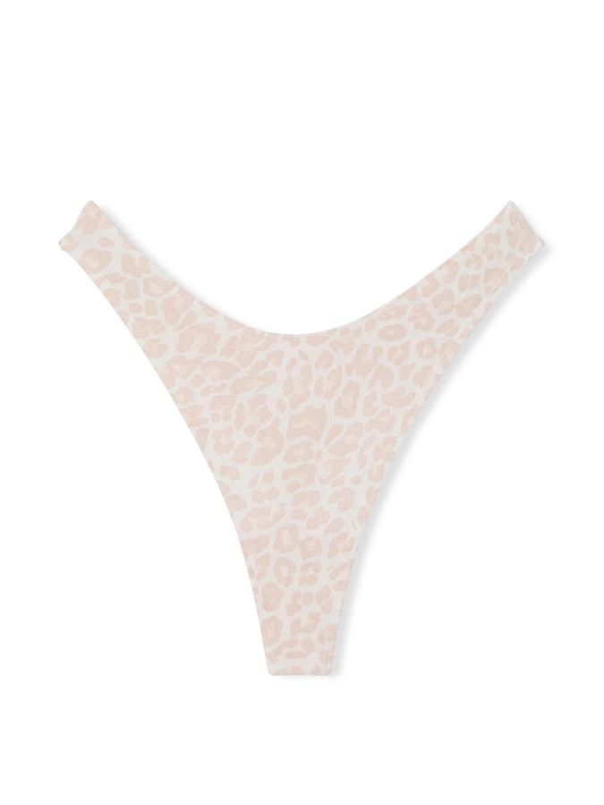 Body by Victoria Stretch Cotton High-Leg Scoop Thong Panty image number 2