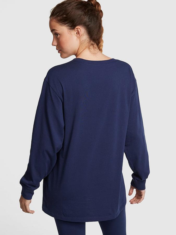 Oversized Long-Sleeve Campus Tee image number 1