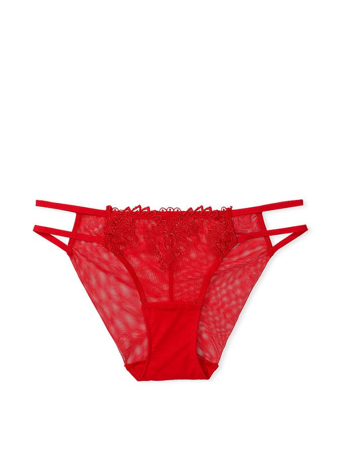 Embroidered Mesh Strappy Cheekini Panty image number 2