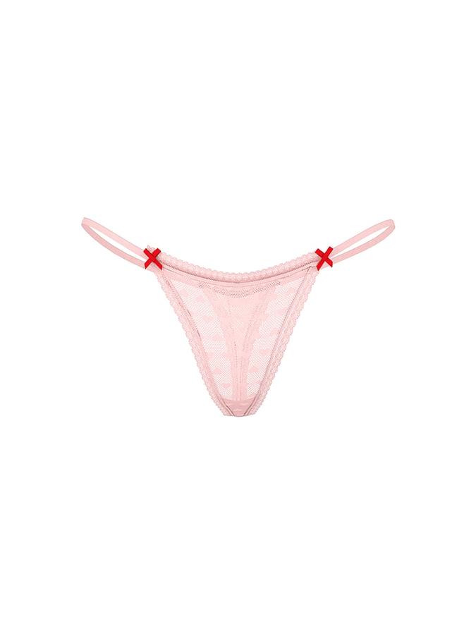Heart Lace String Thong Panty image number 2
