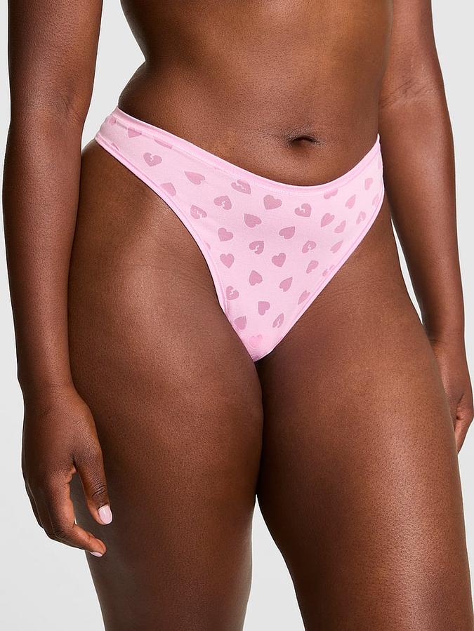 Cotton High-Leg Thong Panty