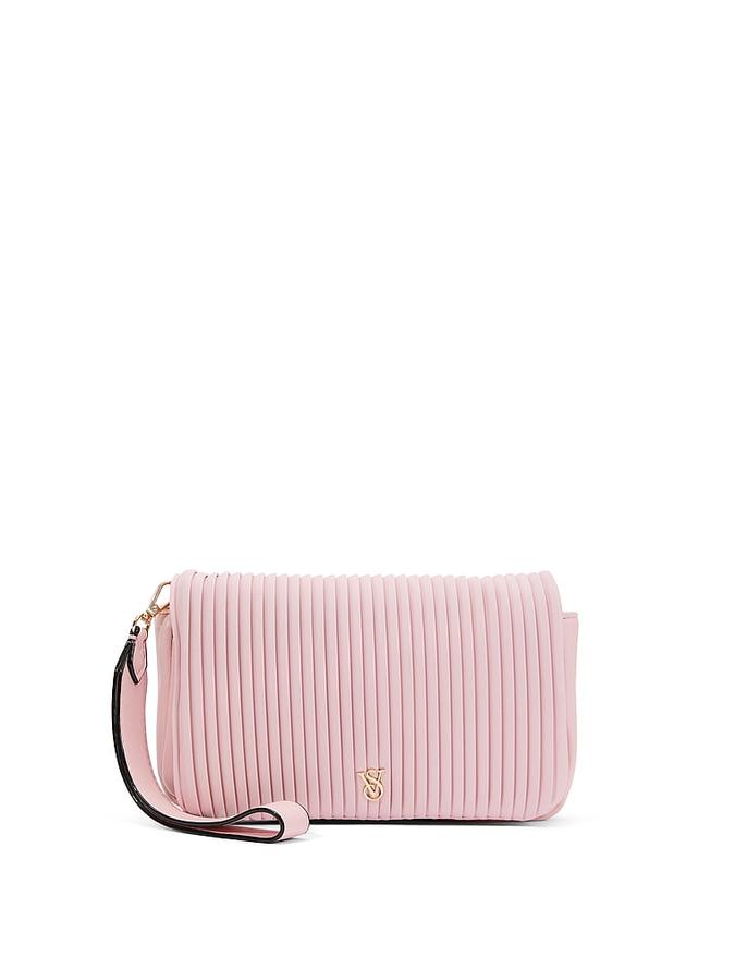 Phone Wristlet Clutch Chalk Rose