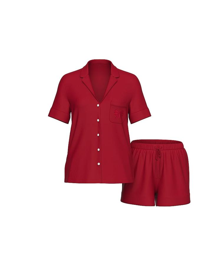 SoSoft&trade; Modal Bow Short Pajama Set image number 2
