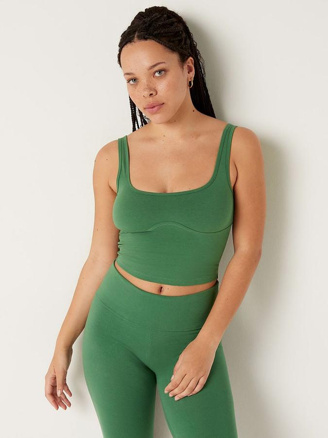 Cotton Contour Crop Tank Top image number 0