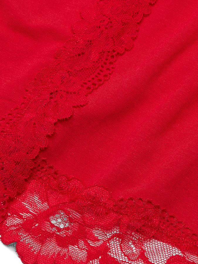 Modal Lace-Trim Robe image number 3
