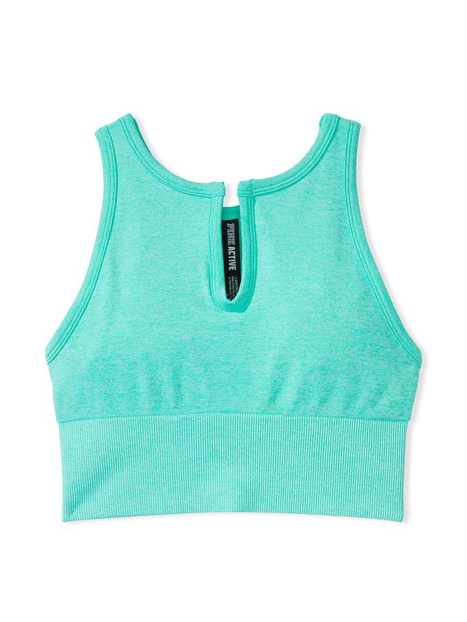 Seamless Split Neck Sports Bra image number 2