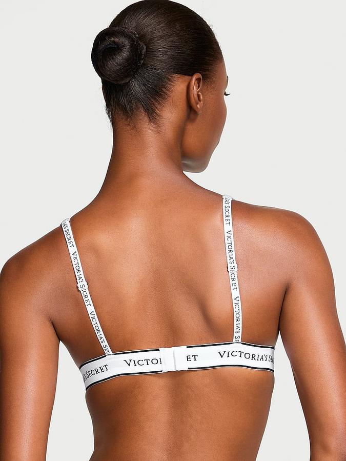 Wireless Cotton Plunge Bralette image number 1