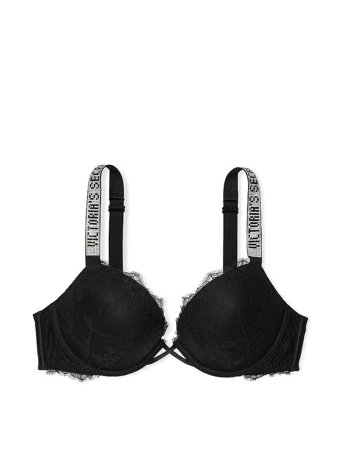 Shine Strap Lace Push-Up Bra image number 2