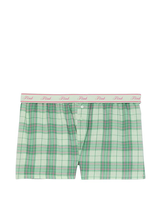 Flannel Boxy Pajama Shorts image number 2