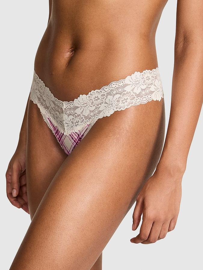 Wink Lace-Trim Thong Panty