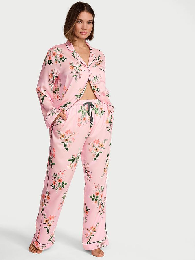 Signature Satin Long Pajama Set