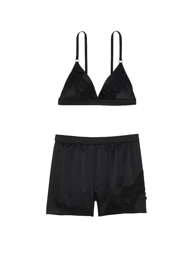 下着・アンダーウェア meltthelady M triangle bra shorts set Buy Jaguar Satin Triangle Bralette & Boxer Shorts Set Online