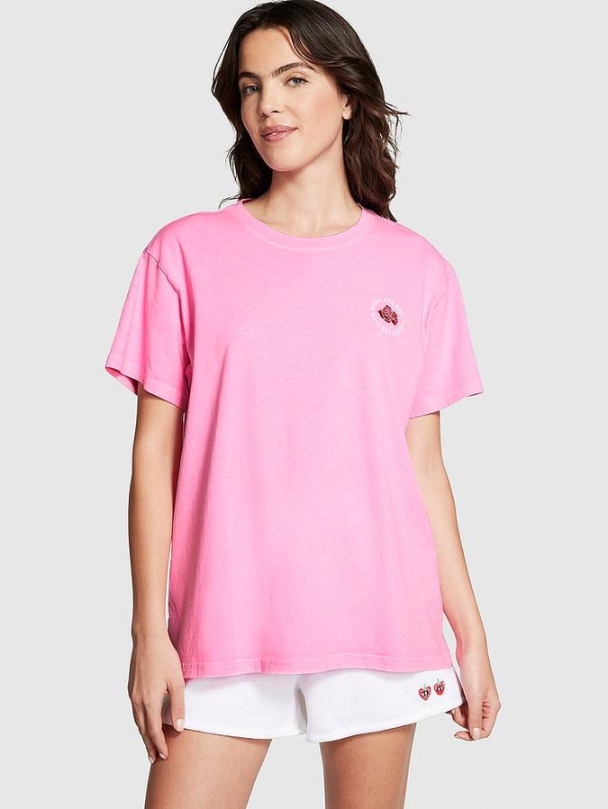 Oversized Short-Sleeve Campus T-Shirt