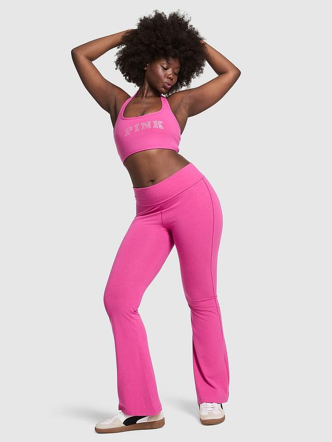 All-Day Cotton Foldover Flare Leggings image number 0
