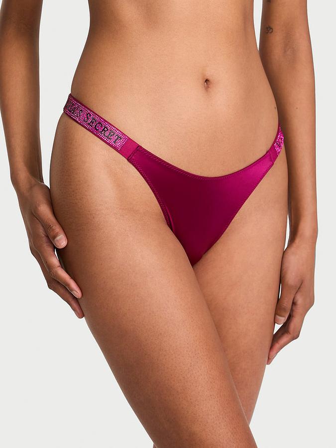 Sunset Ombré Shine Strap Thong Panty