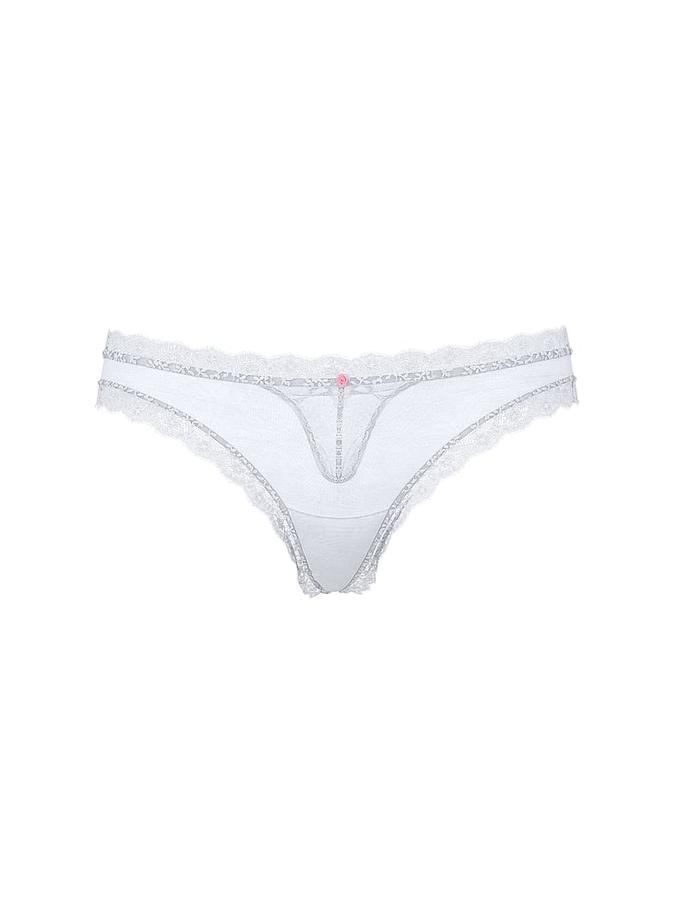 Lace-Trim Thong Panty image number 2