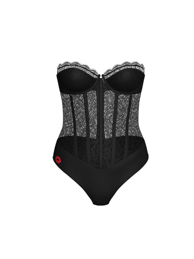 Tease Lace Strapless Corset Bodysuit image number 2