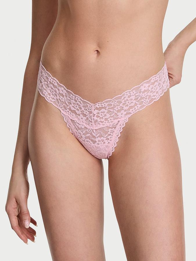 Blossom Lace Thong Panty image number 0