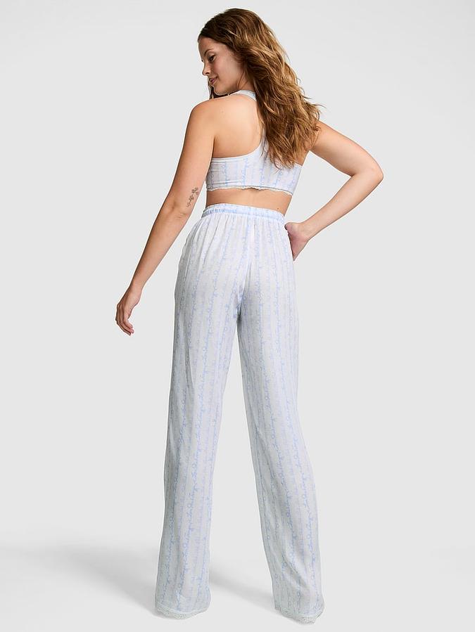 PINK x LoveShackFancy Silky Sleep Pants image number 1