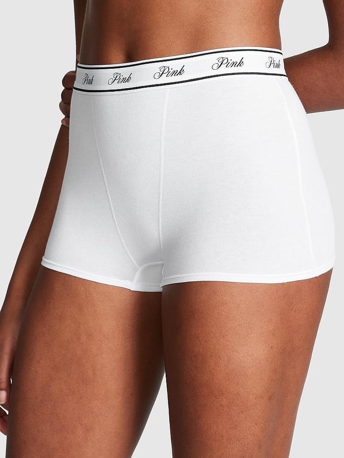 Logo Cotton High-Waist Boyshort Panty image number 0