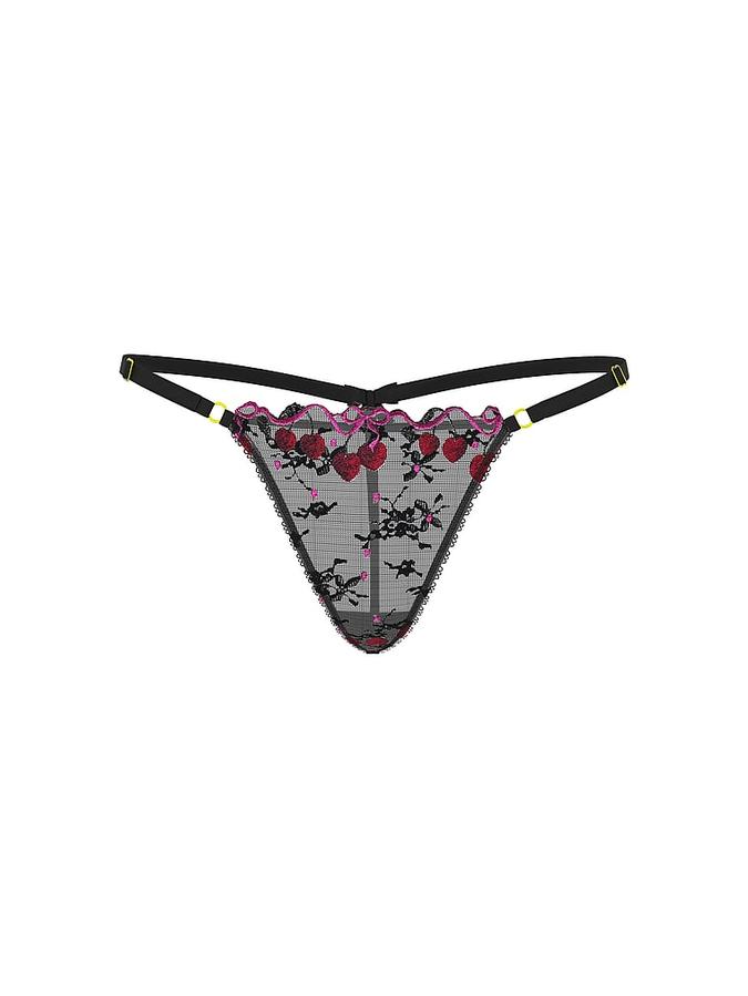 Cherry Pop Embroidery Adjustable V-String Panty image number 2