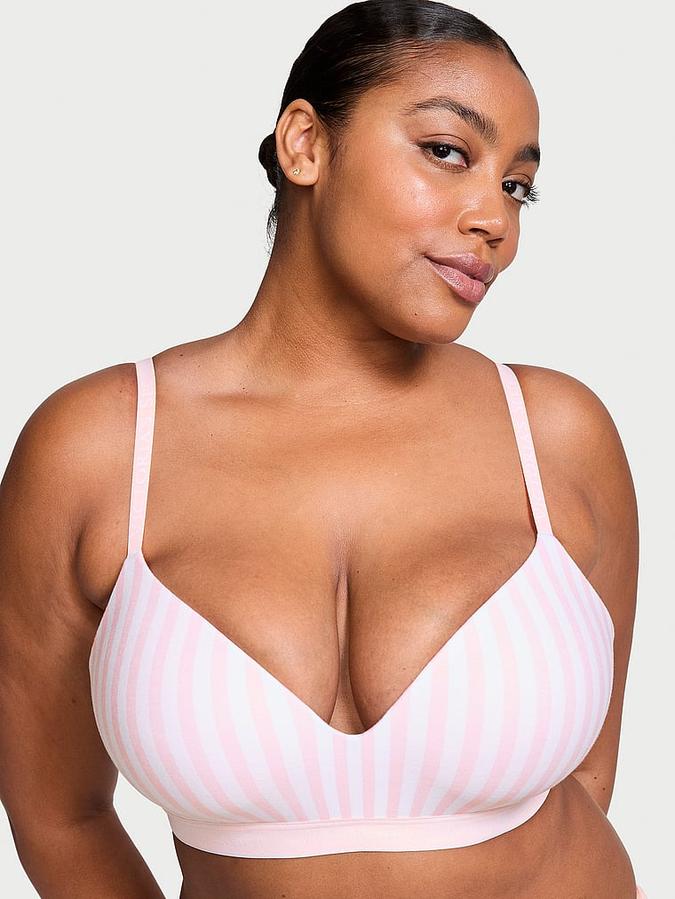 Lightly Lined Wireless Cotton Bra image number 0