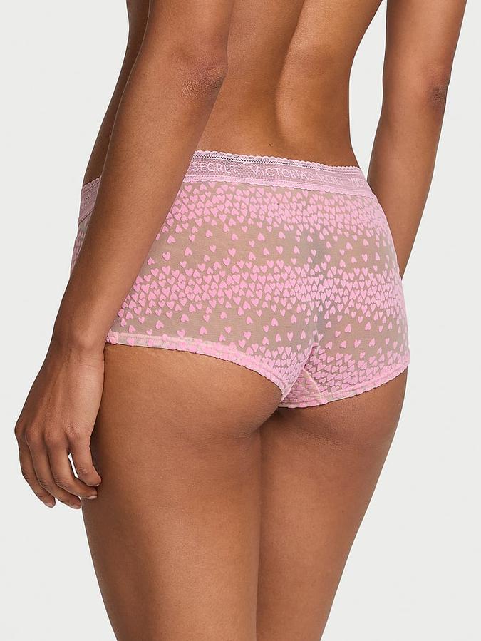 Logo Flocked Hearts Shortie Panty image number 1
