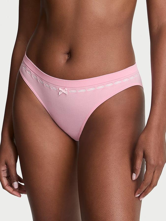 Seamless Ribbon Slot Bikini Panty