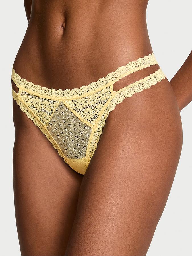Daisy Lace Thong Panty image number 0