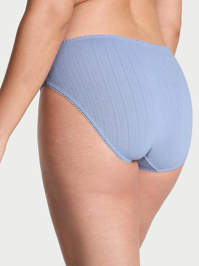 Stretch Pointelle High-Leg Brief Panty image number 1