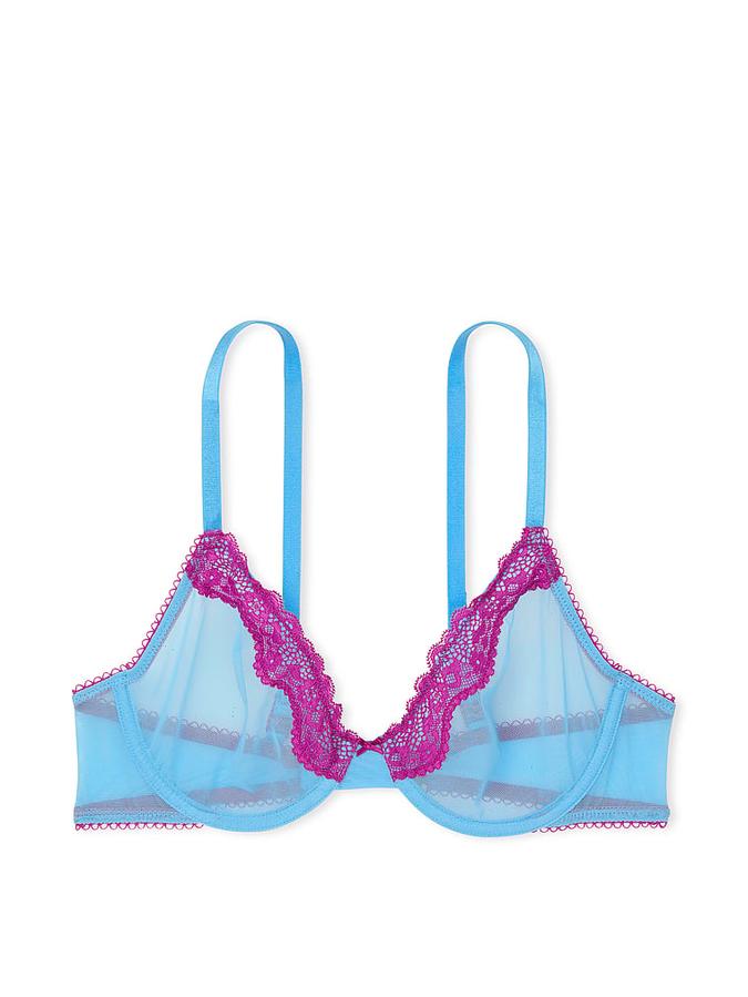 Fun & Flirty Lace-Trim Unlined Demi Bra image number 2