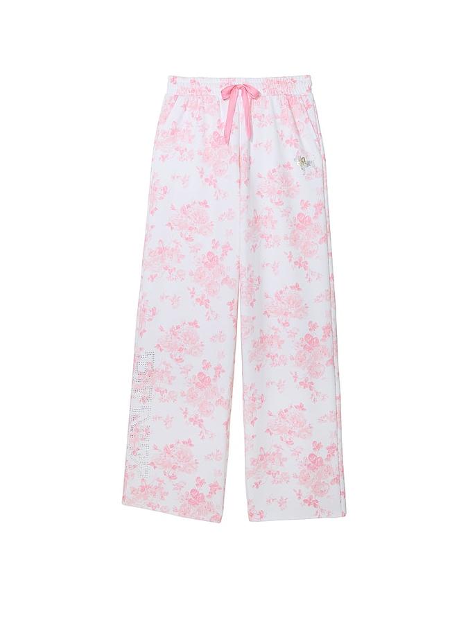 PINK x LoveShackFancy Wide-Leg Sweatpants image number 2