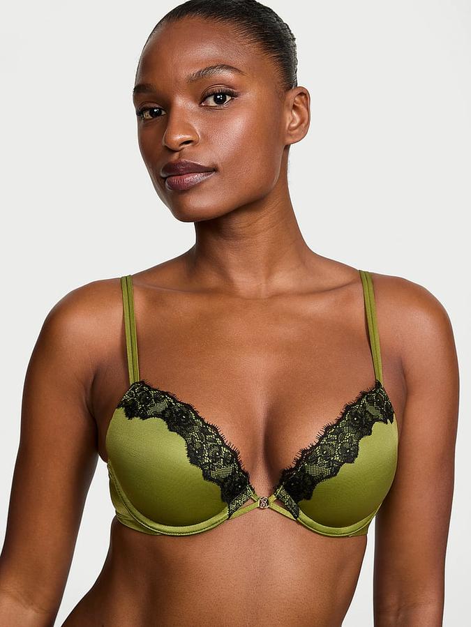 Smooth Lace-Trim Push-Up Bra
