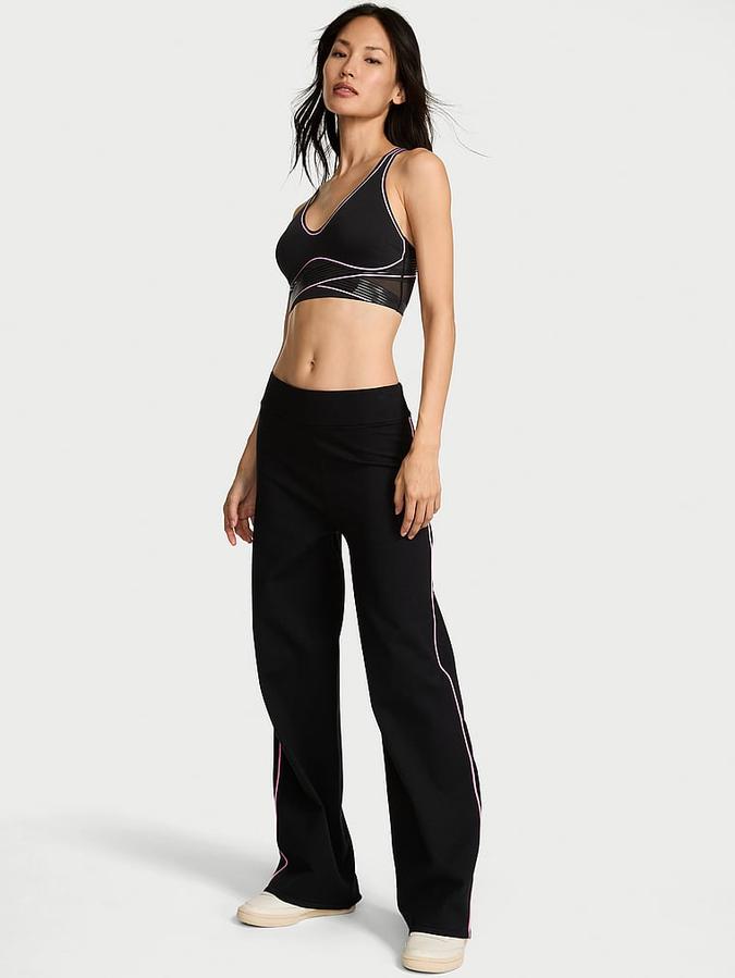 Tipped Knit Wide-Leg Sweater Pant