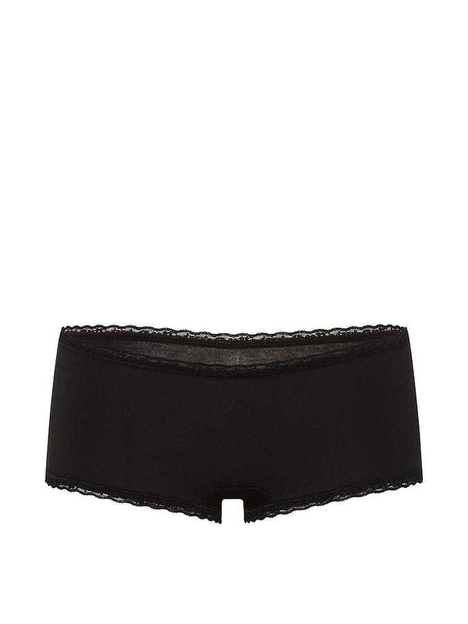 Cotton Lace-Trim Boyshort Panty image number 2