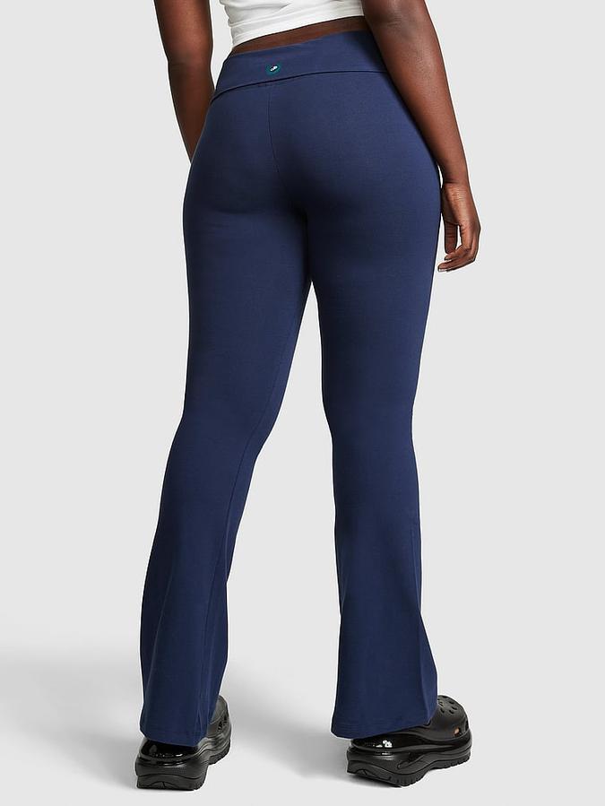 Cotton Foldover Flare Leggings image number 1