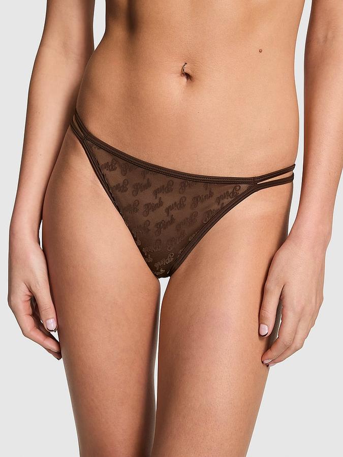 Logo Mesh Strappy Cheeky Panty image number 0