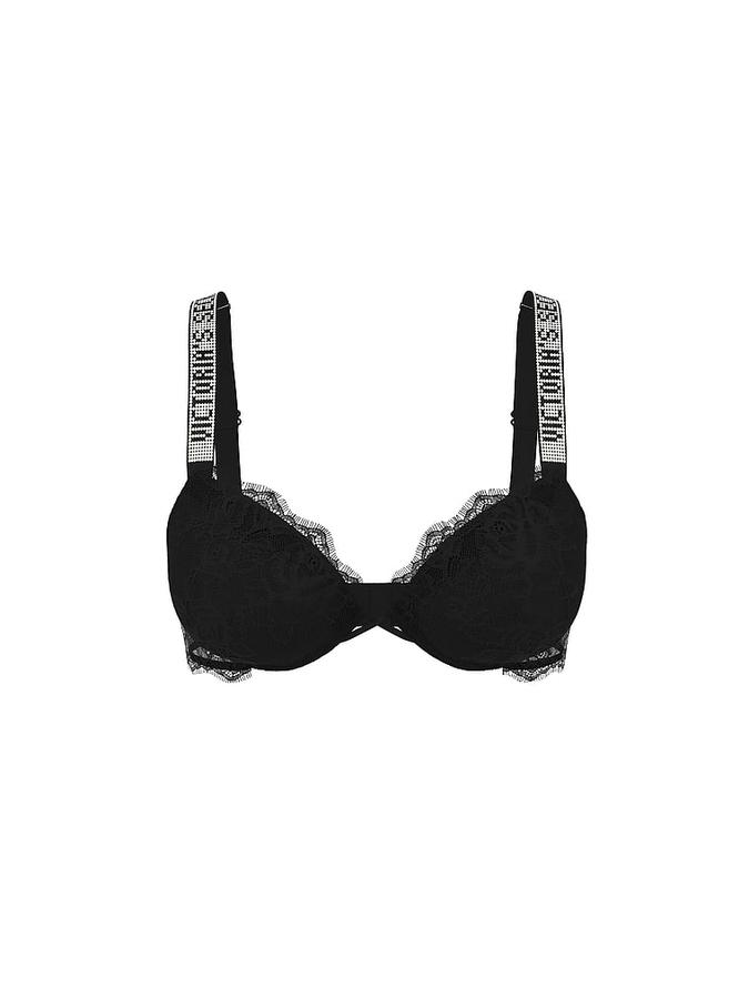 Bombshell Add-2-Cups Shine Strap Rose Lace Push-Up Bra